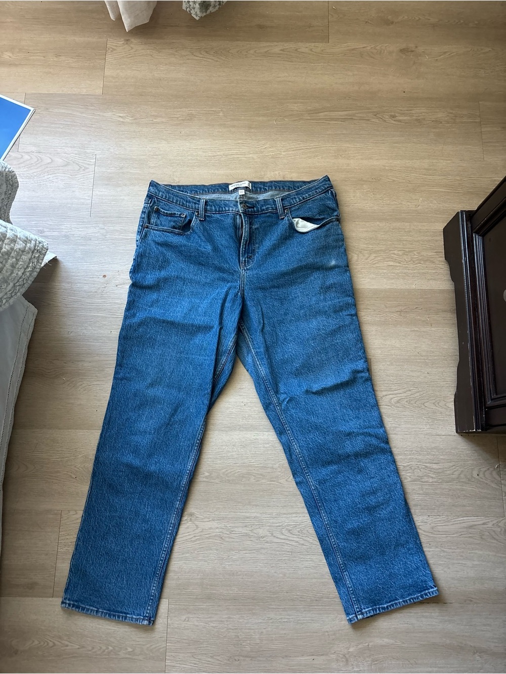 Abercrombie & Fitch Straight Leg Blue Denim Jeans